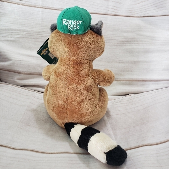 Ranger Rick Raccoon 8" Plush Stuffed Animal Vintage 1994 With Tag Embroidered - Picture 5 of 10